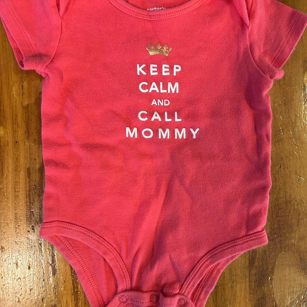 Carter's Pink Bodysuit - Keep Calm and Call Mommy